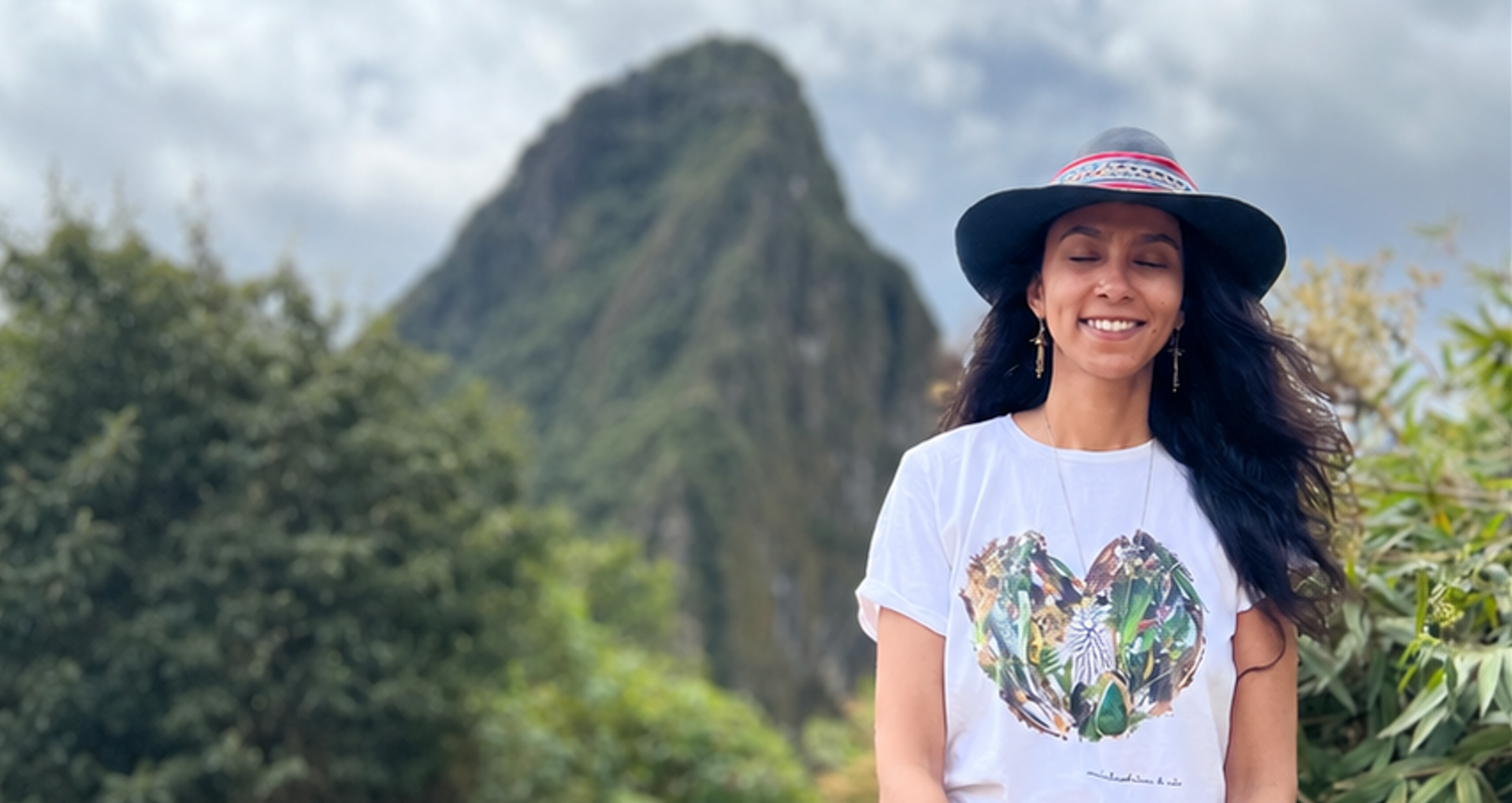 Andrea Villagra en Huayna Picchu